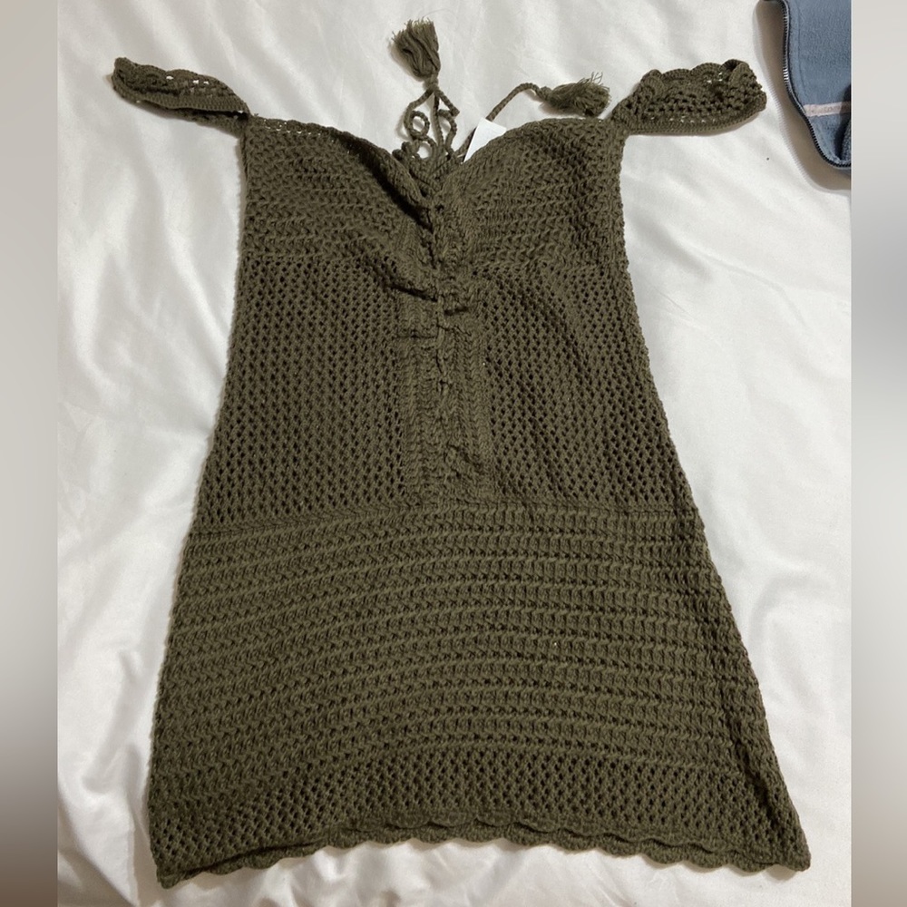 Green beach dress cover up